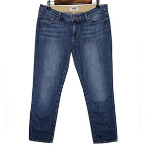 PAIGE Women's Jimmy Jimmy Crop Dark Wash Blue Jeans Size 28